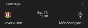 Suche 1-2 Tickets für das Spiel Leverkusen:Gladbach. Im Auswärtsblock von MG. - Bild 1 von 1