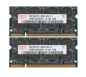 Hynix 4GB 2X 2GB 2Rx8 DDR2 667Mhz PC2-5300 200Pin Memory RAM Laptop SO-DIMM 4 GB - Picture 1 of 6