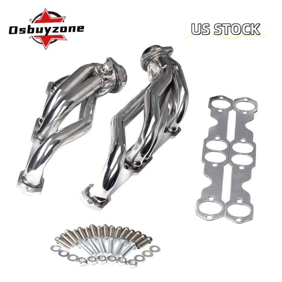 for Chevy GMC 88-97 5.0L/5.7L 305 350 V8 Stainless Steel Exhaust Headers Truck - Image 1 of 4