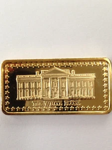 1974 Hamilton Mint The White House GP HAM-395G Silver Art Bar P1297 - Picture 1 of 4