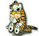 Calvin and Hobbes Hugging Friends Comic Cartoon Hat Jacket Tie Tack Lapel Pin