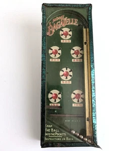 30er Jahre Midget Bagatelle Handgerät Miniatur Flipper Spiel mit Ständer - Bild 1 von 7