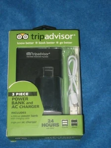 Trip Advisor TA206 6000mAh Powerbank, AC Charge, Micro USB Kabel, Neu! - Bild 1 von 2