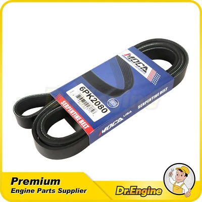 EPDM Serpentine Belt 6PK2080 Fit Chevrolet Chrysler Dodge Jeep Mazda Mercury - Image 1 of 4