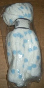 3 pair LOT YOLBER WOMENS FUZZY COZY SOCKS WHITE LARGE DOTTED-CREW unsealed nip - Picture 1 of 3