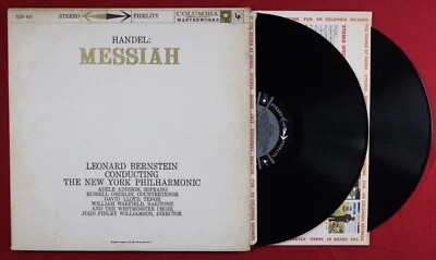 Handel: Messiah - Leonard Bernstein - 1958 Gatefold Double LP -  M2S-603 - VG/VG - Image 1 of 4