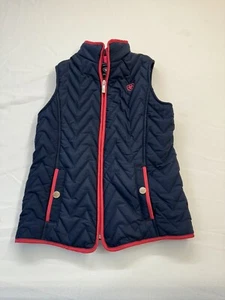 Ariat Ashley Quilted Girls Vest Size Small/ P (8) Navy Eclipse Blue Sleeveless - Picture 1 of 4