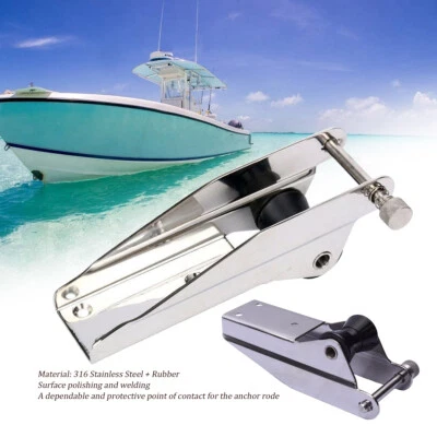 200mm Marine Stainless Steel Bow Boat Anchor Roller with pivoting Dual-Roller  - image 1 of 4