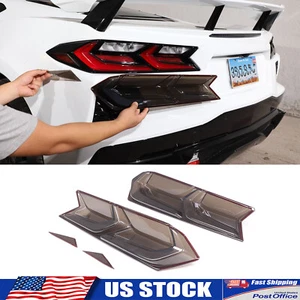 Se adapta a Corvette C8 2020-2025 luz trasera cubierta ahumada apagón Len superposición moldura - Imagen 1 de 11
