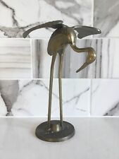 Vintage Brass Heron | Egret | Crane | Marsh Bird - Figure - 18 cm Tall #4
