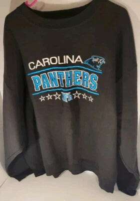 Majestic NFL Carolina Panthers Black Long Sleeve Crew Neck Sweatshirt XL - Image 1 of 4