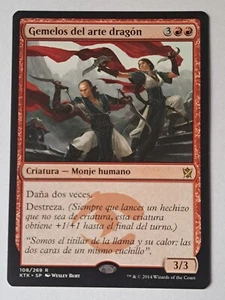 Gemelos del arte dragón (Dragon-Style Twins) - MTG Spanish KTK Rare (EX) - Imagen 1 de 1