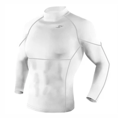 Take Five Mens Skin Tight Compression Layer Running Shirt S~2XL White 009 - Изображение 1 из 4