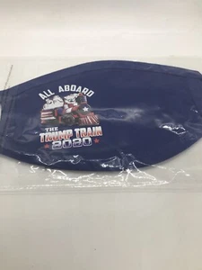 Donald Trump For President 2020 Trump Train Face Mask - Washable Blue - Picture 1 of 12