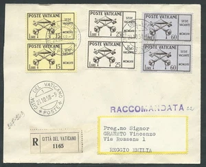 1958 VATICANO FDC SEDE VACANTE TIMBRO ARRIVO - BF-5 - Picture 1 of 1