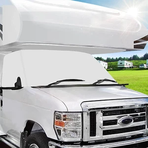 RV Class C Ford 1997-2021 Windshield Cover RV Motorhome with Mirror Privacy NEW - Picture 1 of 11