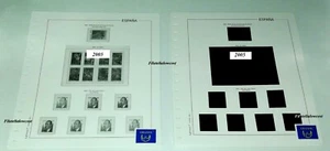 Spain sheets for stamps 2005 Granfil complete supplement white or black new - Picture 1 of 3
