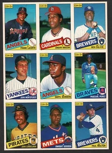 Panel de 9 cartas OPC sin cortar 1985, ¡novato Dwight Gooden de los Mets, Molitor y 7 lanzadores! - Imagen 1 de 3