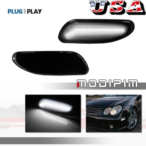 Luces marcadoras delanteras LED blancas para Mercedes Benz W203 Clase C C200 300 01-07 - Imagen 1 de 12