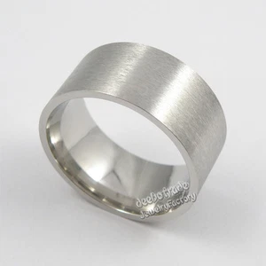 Venta al por mayor Super Wide Men's Classic 316L Stainless Steel Wedding Band Matt Rings - Imagen 1 de 3