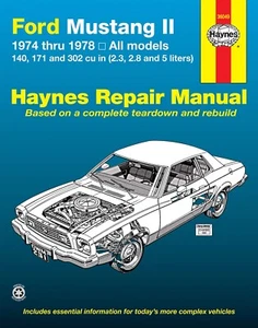 FORD MUSTANG II, 1974-1978: ALL MODELS, 140, 171 AND 302 By John Haynes - Bild 1 von 1