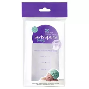 SWISSPERS Breast Milk Storage BAGS BREASTFEEDING breastmilk 20 x 3 = 60 Bags!! - Picture 1 of 2