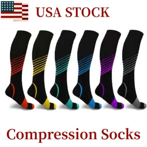 Graduated Support Mens Womens S/M-XXL Copper Compression Socks 20-30mmHg gift - Picture 1 of 15