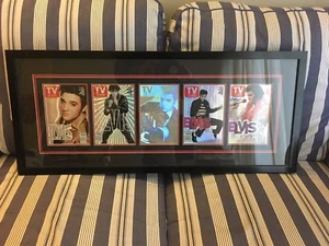 RARE ELVIS PRESLEY TV GUIDE HOLOGRAM SET FRAMED - Picture 1 of 6