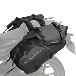2PC Universal Waterproof Motorcycle Saddlebag Saddle Panniers Rear Side Bags 28L - Picture 1 of 13