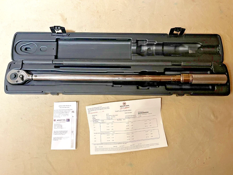 WRIGHT TOOL 4478 MICRO-ADJUSTABLE 1/2" TORQUE WRENCH 50-250 FT-LBS - Image 1 of 4