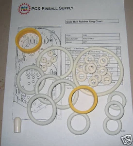Kit de anillo de goma pinball bola de oro 1983 Bally/Midway - Imagen 1 de 1