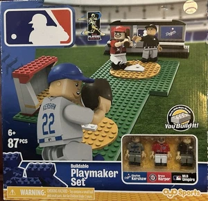 MLB Buildable Toy Set Dodgers Clayton Kershaw Washington Bryce Harper. 87 Pcs - Picture 1 of 2