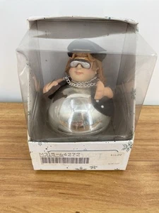 Motorrad Abteilung 56 Silber Ornament Biker Mädchen Neuheit Noel Neu mit Etikett Kette Weste - Bild 1 von 17