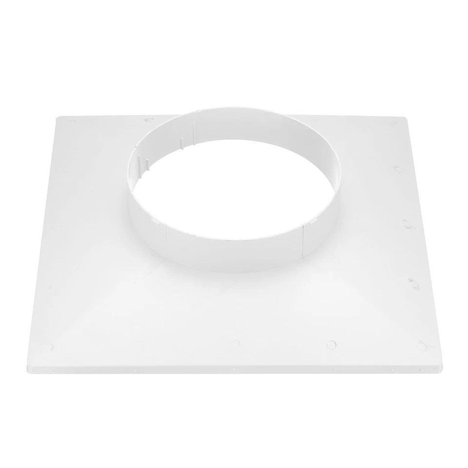 Conector de conducto de 14" a 8" brida cuadrada a redonda recta secadora ventilación placa de pared Foto 1 de 4