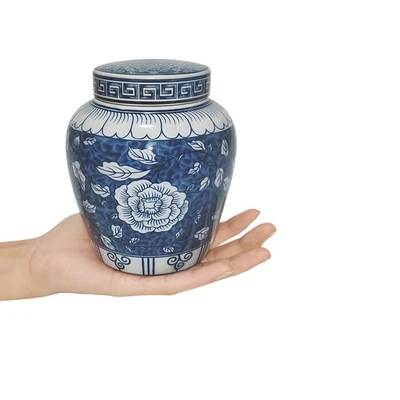 Tarro de jengibre porcelana azul y blanco cocina tarros de almacenamiento de cerámica con tapas Co... Foto 1 de 4