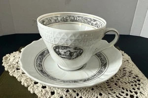 Vintage 1960's Rare Hutschenreuther Dresden Campagna Cup & Saucer Germany - Foto 1 di 7