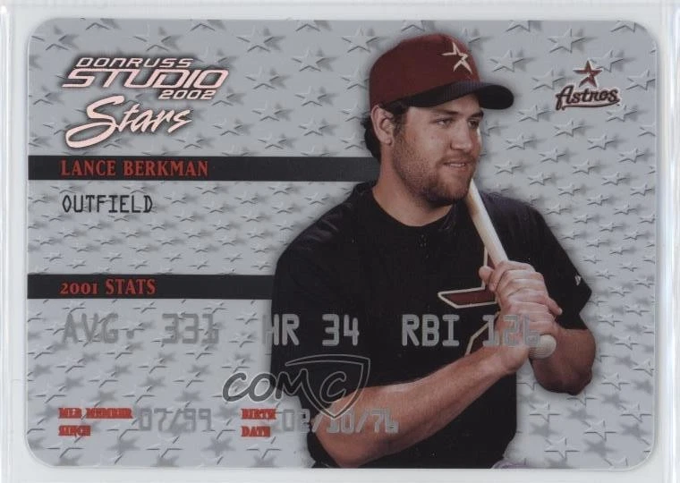 2002 Donruss Studio Stars Lance Berkman #SS-32 - Image 1 of 2