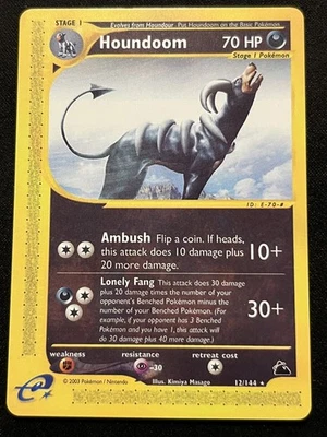 Pokemon TCG Houndoom Card 12/144 Skyridge 2003 Non-Holo LP/NM - Image 1 of 2