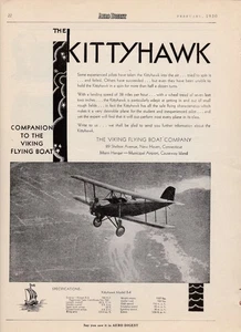 1930 Kittyhawk Aircraft Ad 7/13/2025b - Picture 1 of 1