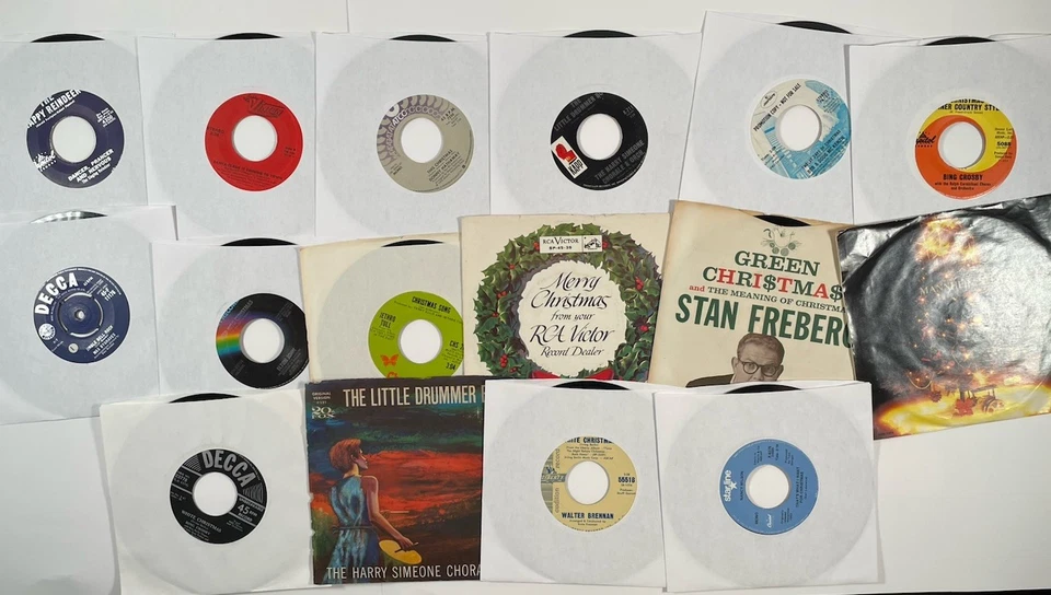 LOT of 16 45 RPM 1960’s 70’s Christmas Holiday Records VG-EX Foto 1 de 4