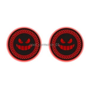 2x 12V Red Devil Eye Demon Laughing Motorcycle Daytime Turn Signal Light - Picture 1 of 3