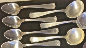 7 Gorham Etrusker Sterling Silber Löffel - 3 Suppenlöffel und 4 Teelöffel 151g - Bild 1 von 5