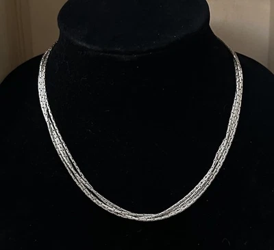 Premier Design Liquid Silver Tone Layered Strands 17-19” Chain Necklace - Image 1 of 4