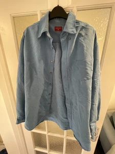 Men’s Burton Collared Long Sleeve Shirt - Blue - Medium - Picture 1 of 4