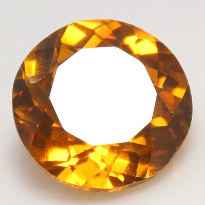 Zafiro champán Madagascar natural certificado 6,70 quilates 11x11 mm piedra preciosa redonda Foto 1 de 4