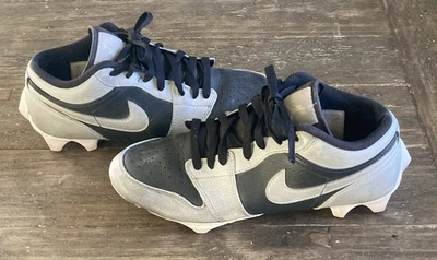 Nike Air Jordan Low TD Shadow Football Cleats Size 9 Gray & Black FJ6245-002 - Image 1 of 4