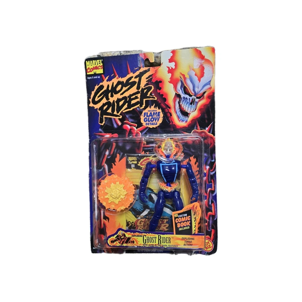 Ghost Rider Action Figure 5" Glow in Dark Exploding Torso Marvel ToyBiz 1996