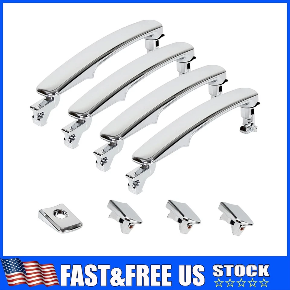 Manija de puerta cromada exterior exterior delantera trasera izquierda/derecha para Nissan Rogue Foto 1 de 4