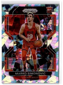 2021-22 Panini Prizm Marko Simonovic RC #166 Ice Chicago Bulls - Picture 1 of 2