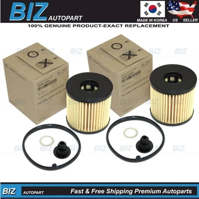 Genuine Oil Filters 2PACK for 20-25 Elantra Kona Sonata k4 2.0L 26350-2J001 Foto 1 de 4